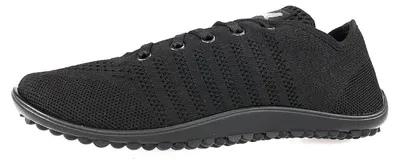 Image de Leguano : Chaussures de sport pour femmes, chaussures pieds nus, baskets basses, modèle à lacets, couleur noire