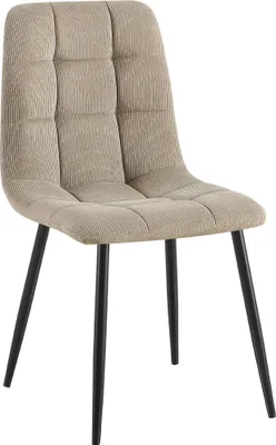 Produktbild von CLP Esszimmerstuhl Antibes Cordbezug gepolstert mit Rückenlehne taupe