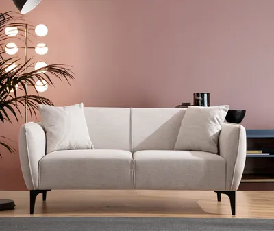 Immagine prodotto di Hanah Home, Belissimo- ARE1534, Non lineare, bianco, Divani letto, Struttura: legno di faggio / pannello truciolare