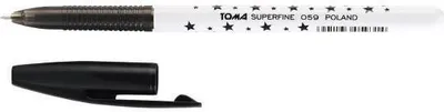 Zdjęcie produktu dla Długopis Superfine 0,5mm czar. (30szt) TOMA