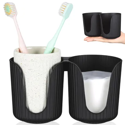 Produktbild von Pappbecherhalter - 2-Slot Organizer für Arbeitsplatte und Schreibtisch - Becherspender für Kaffeebar Büro und Gastronomie