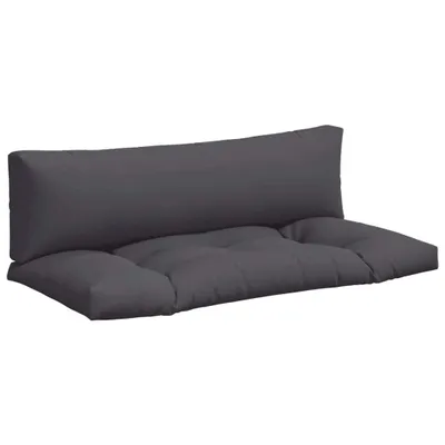 Image de vidaXL Coussin pour palette 2 pcs. tissu anthracite