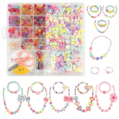 Produktbild von Perlen zum Herstellen von Schmuckarmbändern Set [A099-4]