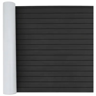 Productafbeelding van vidaXL Schoermat gestreept, donkergrijs en zwart, 240 x 90 cm, EVA