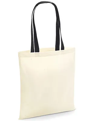 Produktbild von Westford Mill W101C | Bag for Life - Contrast Handles 38 x 42 cm - Farbe: Natural/Black - Größe: One Size