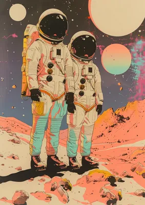 Produktbild von Plakat 29,7x42cm Astronauten Kosmonauten