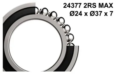 Obrázok produktu pre Elvedes 24377-2rs Max ložisko strieborné 24 x 37 x 7 mm strieborné 24 x 37 x 7 mm