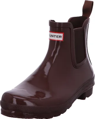 Produktbild von Hunter Orig al Frauen Glanz Chelsea Stiefel Braun – 5 Großbritannien - 38 EU - 7 US / Braun