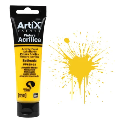 Obrázok produktu pre Akrylová farba YELLOW MID Artix PP639-03, 35 ml