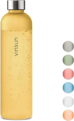 Produktbild von Famanu Wasserflasche 1L - Lekfreie Sportflasche für Sport, Schule und Outdoor