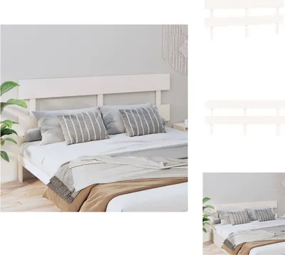 Produktbild von vidaXL Kopfteil Weiß 204x3x81 cm Massivholz Kiefer -  Kopf- & Fußenden