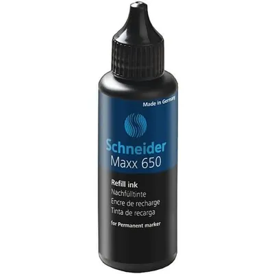 Produktbild von Schneider Nachfüllflasche Maxx 650, 50ml schwarz für Marker Maxx 230/233/280