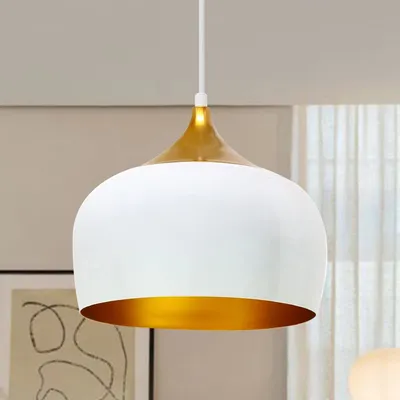 Produktbild von Hängelampe | Kreis | Deckenlampe Metall Weiß Pendelleuchte Ø30 cm