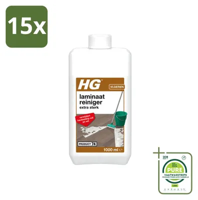 Produktbild von 15 x HG Laminaat-, Vinyl- & PVC-Reiniger Extra Sterk - 1 l - Großpackung - 15 Stücke