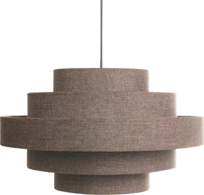 Obrázek produktu pro BELIANI Stropní závěsná lampa hnědá plátěné stínidlo moderní design světlo obývací pokoj