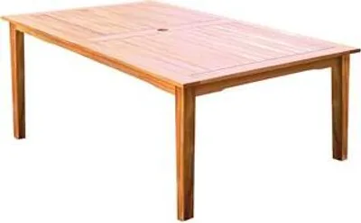 Produktbild von Holztisch Esstisch Balkontisch Balkon Terrasse Garten Outdoor Tisch Tischplatte aus Akazienholz Gartentisch für 6 Personen Massivholz Akazie massiver Tisch 150 cm x 90 cm eckig hochwertig Natur zeitloses Design langlebig Santa Cruz Jet-Line