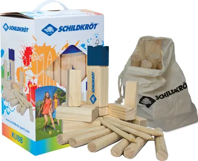 Produktbild von Schildkröt - Funsport KUBB/ SCHWEDENSCHACH (Kubbs 15x5x5cm, King30x7x7cm )