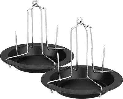 Immagine prodotto di Set di 2 arrosticini per pollo, supporto per pollo, girarrosto, griglia per pollo, arrosticini per pollame