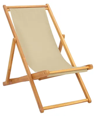 Immagine prodotto di Sdraio vidaXL beige in legno massello di teak