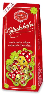 Image de Chocolat Reber Coccinelle au lait des Alpes 105g