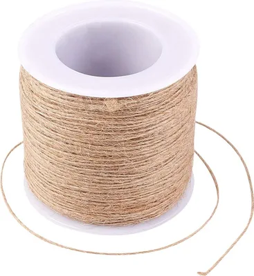 Obrázek produktu pro Konopné lano, konopná šňůra, šňůra, 1vláknový materiál pro výrobu šperků, kutilské práce, DIY, nástěnné dekorace, umělecké projekty, domácí dekorace, párty – 1 mm – dekorativní konopné lano