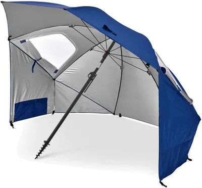 Image de Azomor : parasol pliable multifonctionnel avec protection UV pour la plage et le jardin