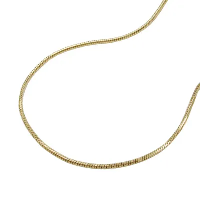 Produktbild von Kette 07mm Schlange 5-kant 14Kt GOLD 45cm gold 0,7mm