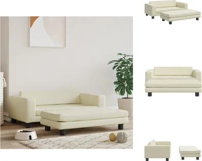 Immagine prodotto di vidaXL Lettino per cani con estensione crema 100x50x30 cm in Pelle finta - Letti per cani