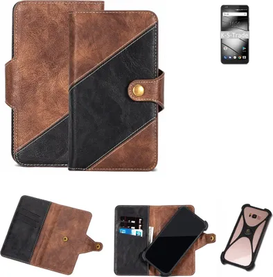 Produktbild von K-S-Trade Handy Hülle Schutz Hülle Schutzhülle Bookstyle Case kompatibel mit Gigaset GS370 Handy Cover Hülle Schutztasche 1x