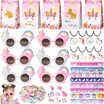 Einhorn-Party-Set, 82 Teile, für Kindergeburtstage