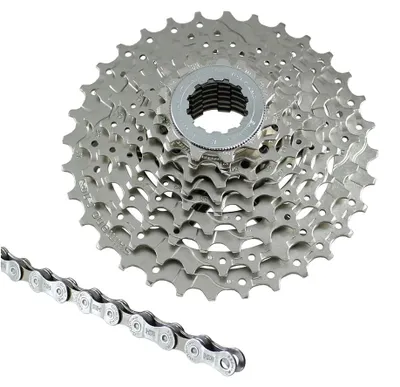 Produktbild von Fahrrad Verschleißset Shimano Kassette CH-HG400 9 fach Kette HG53 Komplettset