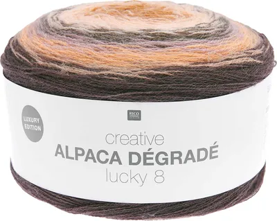 Produktbild von Rico Creative Alpaca Dégradé Lucky 8, 200 g, ca. 800 m Peaches