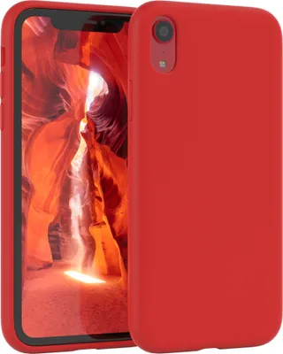 Produktbild von EAZY CASE Silikonhülle für Apple iPhone XR Silikon Backcover Schutz in Rot