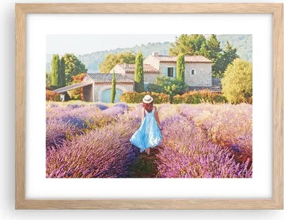 Produktbild von Gerahmtes Poster - Rahmen in heller Eiche - Boho Heidekraut Frau - 40x30 cm - Wand Bild - Wanddeko - Wandbilder - Kunstposter - Wandposter - Bilderrahmen - Bilder - Kunstdruck - P2NAA40x30-4420