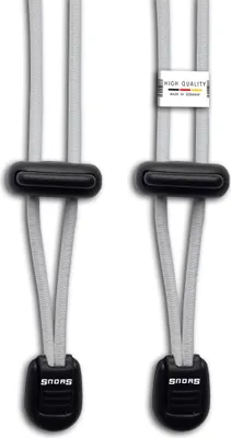 Produktbild von SNORS Schnürsystem - HELLGRAU - 120cm - elastische Schnürsenkel mit Schnellverschluss