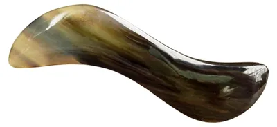 Produktbild von Gua Sha Massagegerät aus Büffelhorn, 14 cm, S-förmig