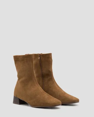 Produktbild von Sock Laarsjes Camel Suedine Blokhak