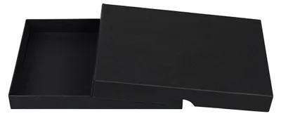 Produktbild von Faltschachtel 16,8 x 12 x 2 cm, Schwarz, Deckel, Recyclingkarton - 10er Set