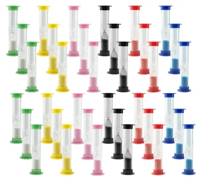 Produktbild von Set mit 30 Mini-Sanduhren mit verschiedenen Zeitmessungen