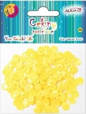 Produktbild von Aliga Pastellpailletten Gelb 10g