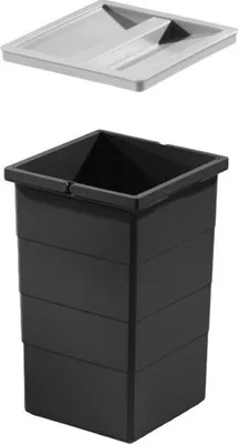 Obrázek produktu pro Vnitřní odpadkový koš Hailo 1222509 černý 15 litrů 226x233x350 mm s víkem