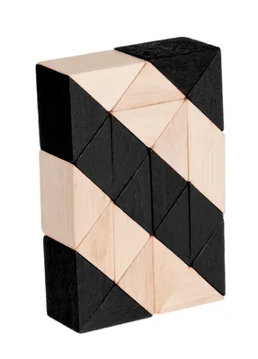 Produktbild von Logikspiel IQ 3D Puzzle Schlange natur-schwarz, Fridolin