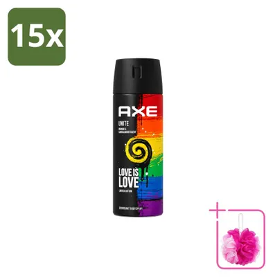 Image de 15 sprays déodorants Axe, format 150 ml - Pack économique - 15 pièces