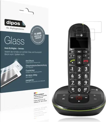 Produktbild von 2x Schutzfolie für Doro 105wr - Anti-Shock 9H Folie dipos Glass Kunststoffglas