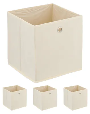 Produktbild von Aufbewahrungsbox, 4er-Set, faltbar, H x B x T: 30 x 30 x 30 cm, Stoffbox mit