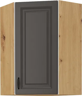 Immagine prodotto di Armadietto alto ad angolo SOPHIA - 60x60 cm, grigio scuro / rovere artisan
