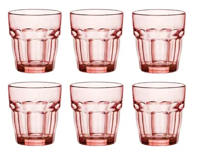 Produktbild von Bormioli Rocco 418950B03321990 6er Set Rock Bar Lounge 27 cl, pfirsichrosa/orange