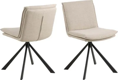 Produktbild von Actona Flynn, Gepolsterter, ausgestopfter Sitz, Stoff, Beige, Gepolsterte, ausgestopfte Rückenlehne, Stoff, Beige
