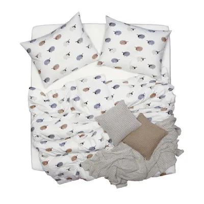 Obrázek produktu pro SCANquilt povlečení KLASIK ovečky smetanová 100% bavlna 140 x 200/70 x 90 cm