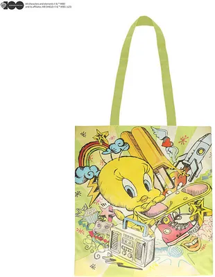 Produktbild von Cinereplicas - 100% Baumwolle 41 * 38cm Tragetasche - Looney Tunes/Tweety Pop Art/Tom & Jerry - Offizielle Lizenz (Tweety Pop Art)